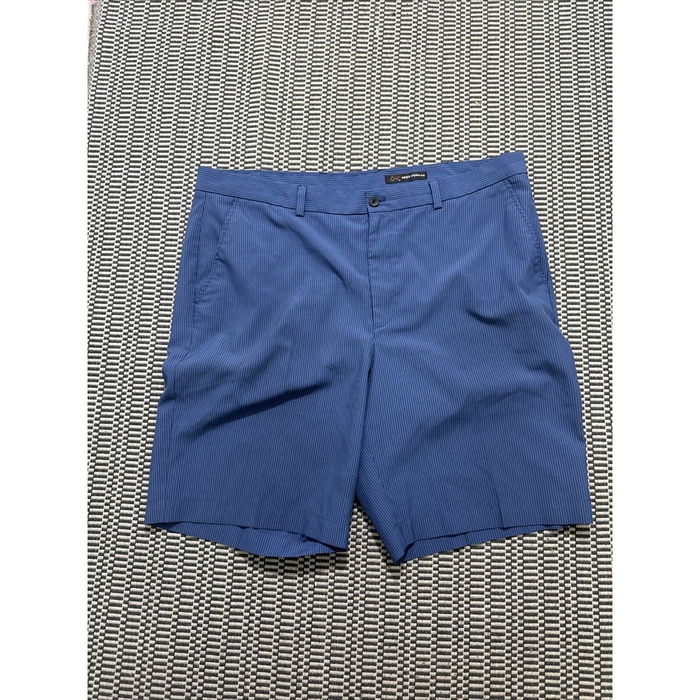 Greg Norman blue striped golf short size 40 mens all polyester